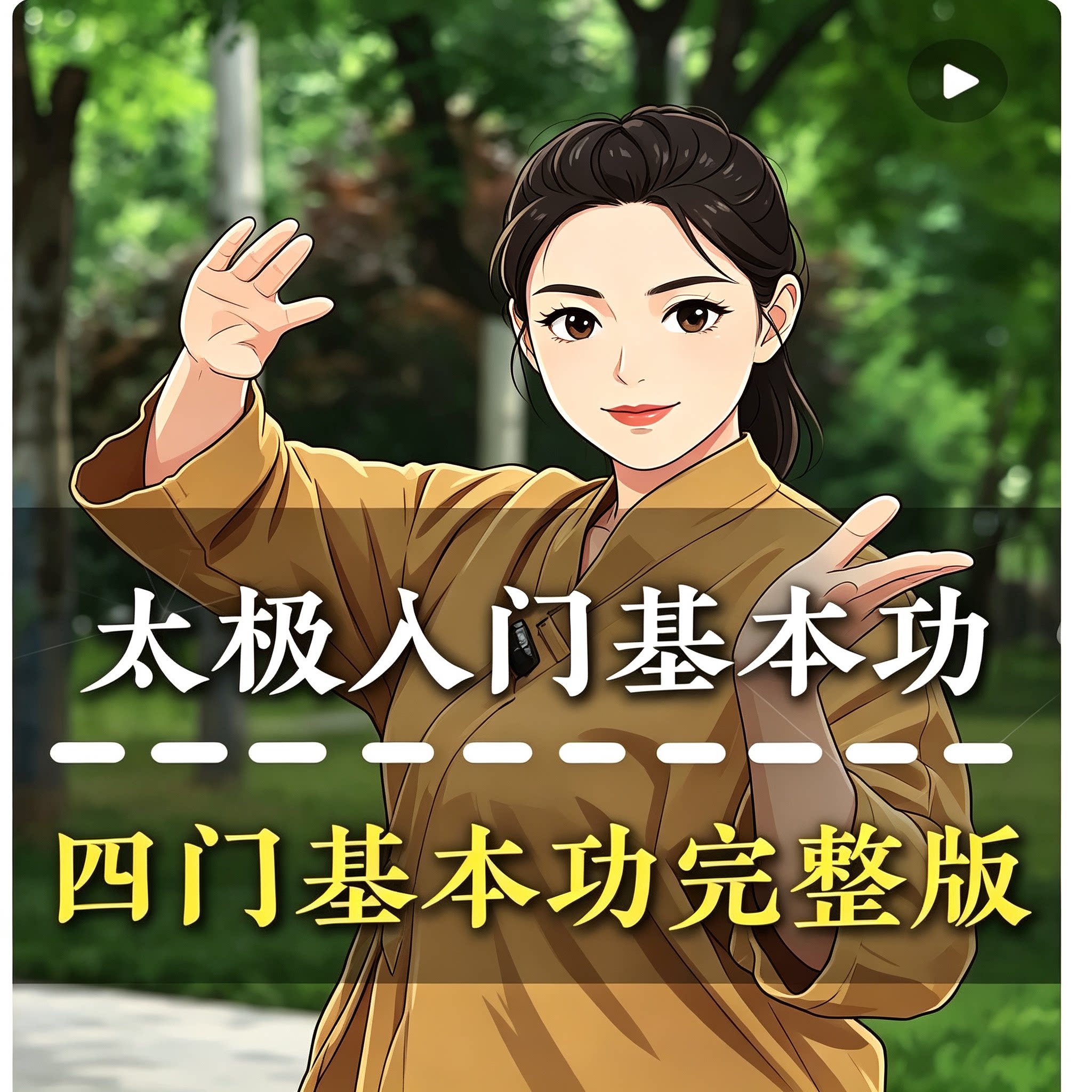 太极入门四门基本功完整版零基础拳法动作带练教程