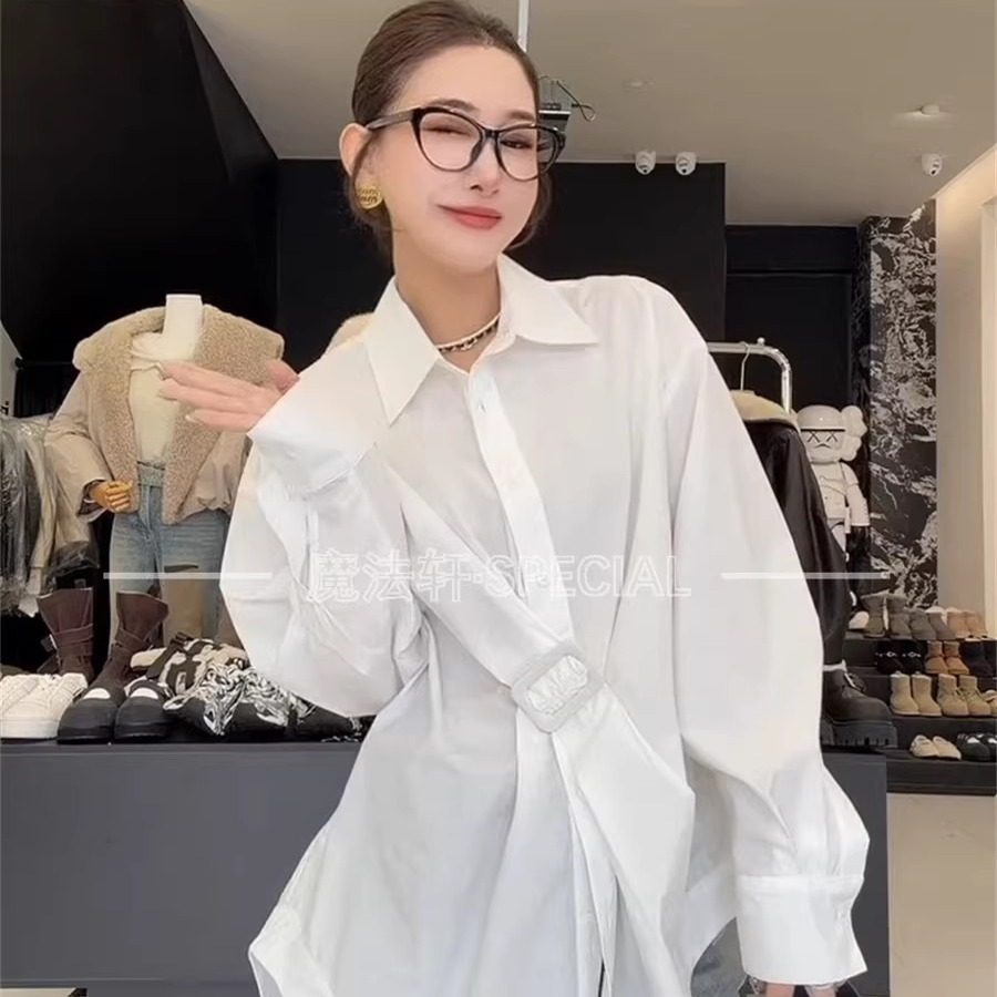 2025新款冬季宽松显瘦长袖衬衫