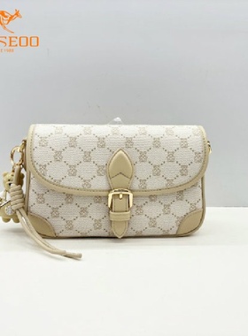 SEOSEOO九州袋鼠女包正品2025新款爆款印花小方包水桶包斜挎78623