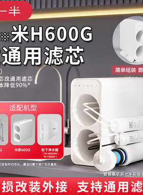 适配小米家净水器600H600G复合ppcRo反渗透兼容改装通用滤芯