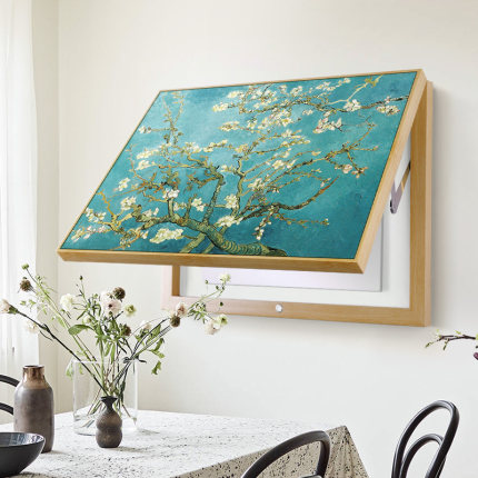 网红梵高名画电表箱装饰画杏花星空配电箱遮挡画电闸开关盒翻盖墙
