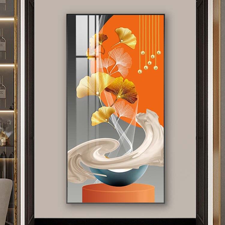 网红大芬油画村进门玄关装饰挂画现代装饰画