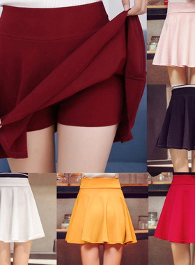 Anti-ripping short lined pleated skirt防走光短款内衬百褶裙女