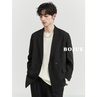 通勤痞帅单西上衣 韩版 高级感简约西服外套男宽松休闲23春秋季 新款