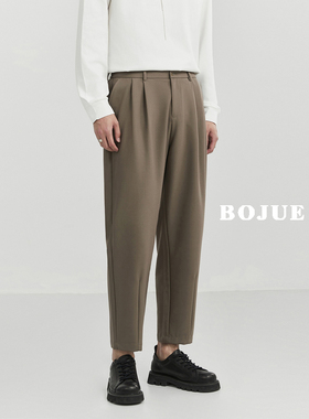 THEONE云感裤BJZE男装24夏季高端定织醋酸天丝休闲小直筒舒适裤子