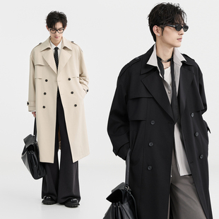25春季 领风衣男中长款 新款 高级感双排扣西装 英伦风外套 BJZE男装