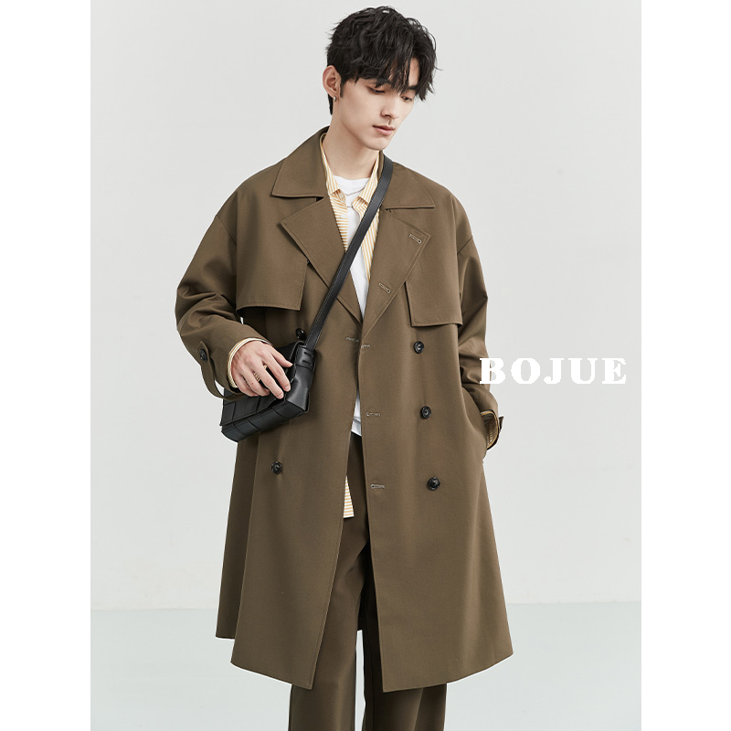 伯爵卓尔春秋精致韩风中长款风衣