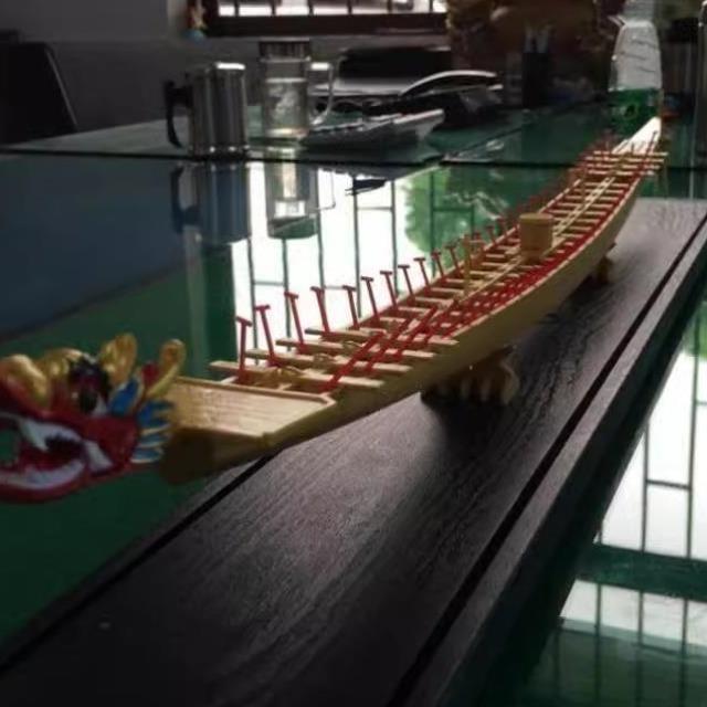 广东传统龙舟模型龙船模型家居饰品工艺船摆件船身可印字节日礼品