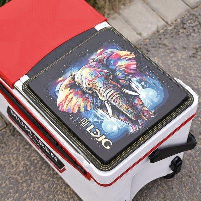 钓箱坐垫pu面料魔术贴自粘弹力加厚钓鱼坐垫久坐防屁股痛渔具用品