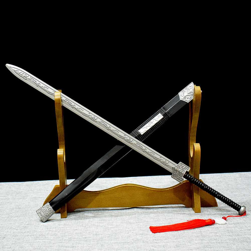 古代名剑周边兵器特大号汉剑八面剑如意剑金属工艺品摆件模型60cm