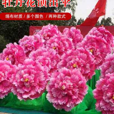 晚会开幕表演道具牡丹花伞儿童舞蹈手花手拿花瓣伞舞台演出道具