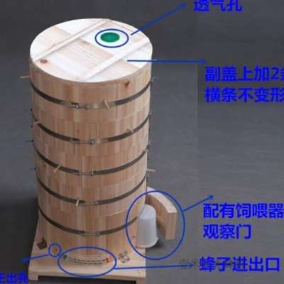 。中锋箱子专用养蜂高箱木箱中蜂蜂箱标准圆形加厚五层格子圆桶蜂