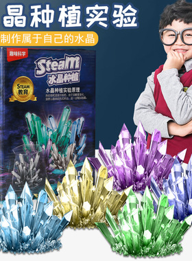 儿童种植水晶实验套装手工diy制作养晶体生长结晶小学生益智玩具