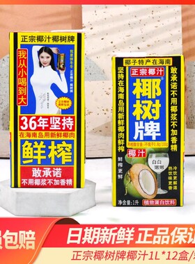 椰树1L椰汁正宗椰树牌海南特产植物蛋白椰奶椰子汁饮料1000ml*2盒
