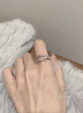 如蝶在野微镶锆石小众设计可调