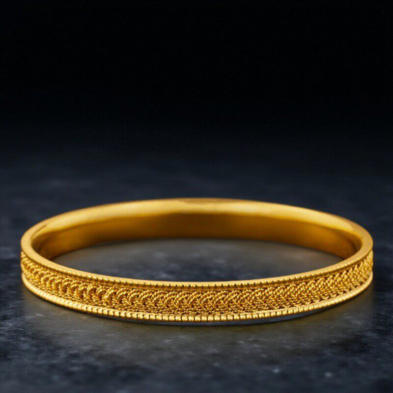 古法实心掐丝麻花手镯手工传承福镯手环闭口古法国潮饰品新娘首饰