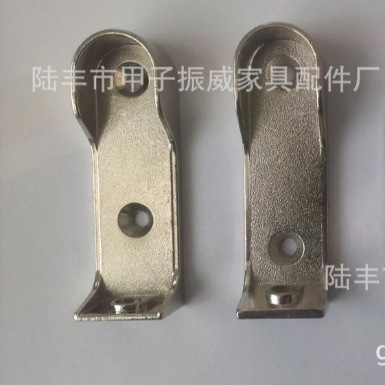 推衣荐配柜件镀铬锌合金衣管托光zw-0404/镍衣管托衣16MM管座