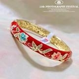 北京景泰蓝手镯女掐丝珐琅彩中国风故宫旅游纪念品出国潮生日礼物