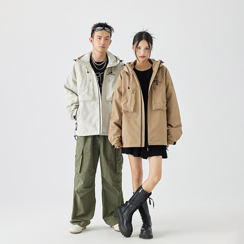 golfcross猪鼻扣秋季连帽夹克