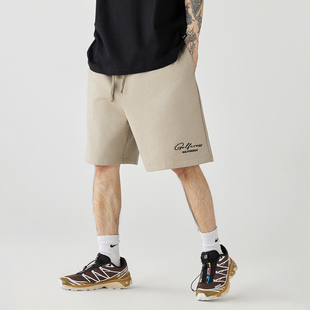 宽松男女 五分裤 GOLFCROSS纯色简约字母印花休闲运动短裤 基础款
