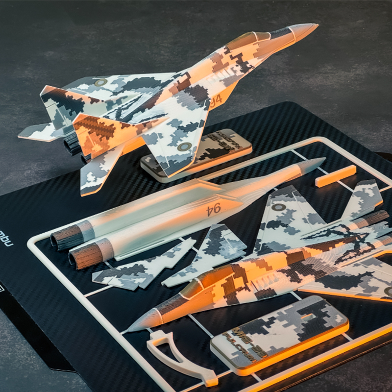 飞机战斗机模型桌面装饰摆件拼装航空益智玩具男孩生日礼物3D打印