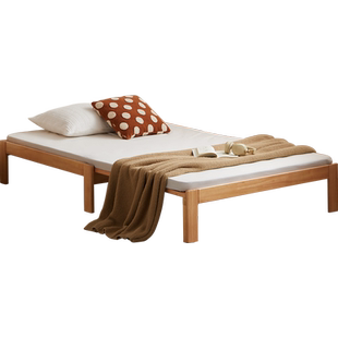 林氏家居卧室1米5实木床无床头床家用单人伸缩床2024新款政府补贴