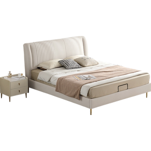 林氏家居布艺床现代简约双人床主卧2米x2米2大床高端大气家具床架