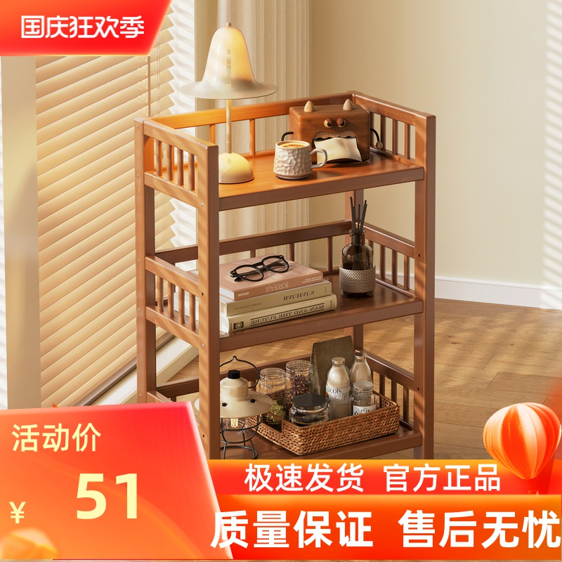 置物架落地多层收纳零食储物柜移动小推车家用厨房火锅多功能架子