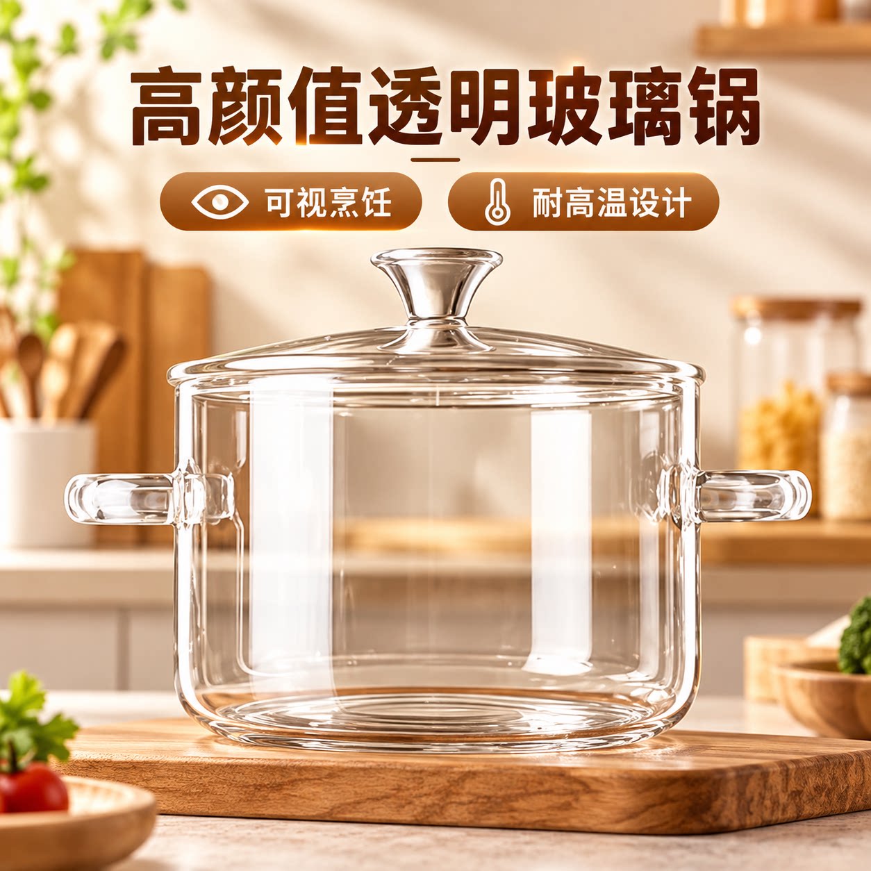 大容量玻璃锅高硼硅耐高温