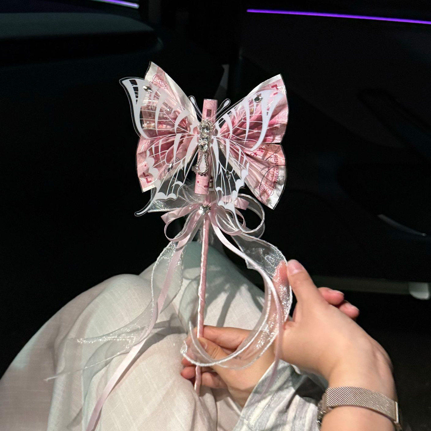 少女心粉色蝴蝶有钱花魔