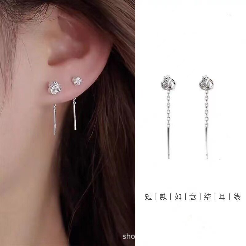 925银针如意结流苏耳线20