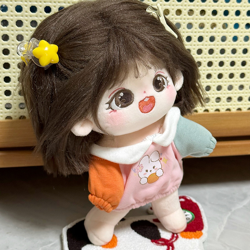 娃衣10cm20cm棉花娃娃卫衣兔子耳朵翻领无属性玩偶公仔可换装