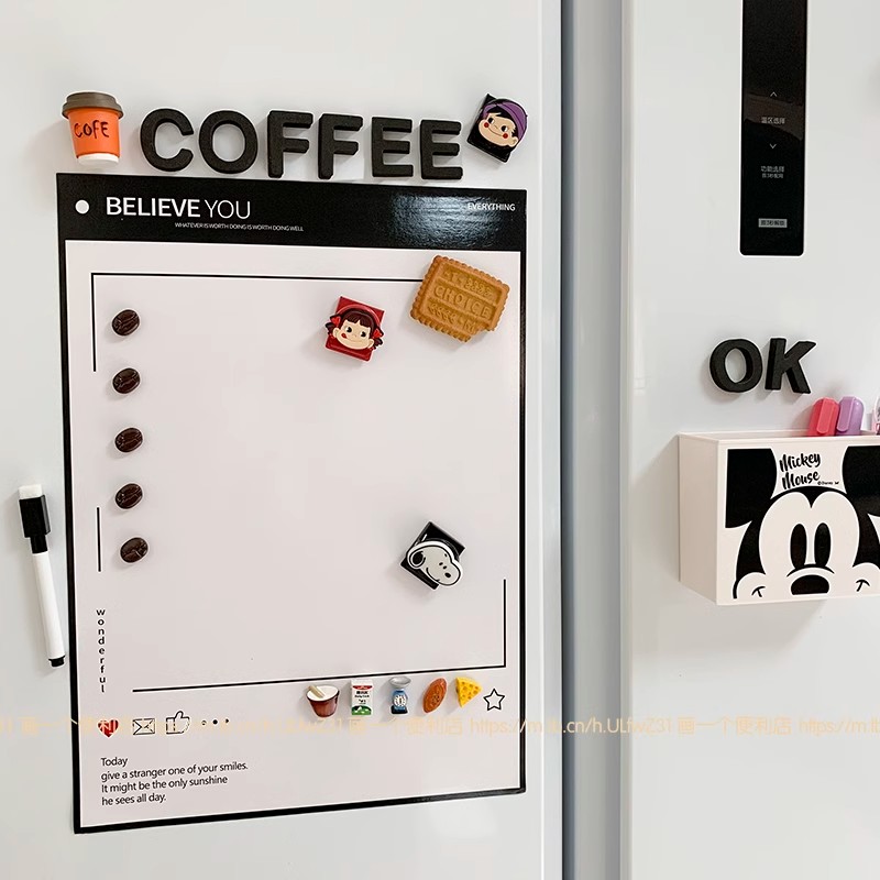 【天猫正品】H-store ins冰箱贴磁贴留言板可擦写备忘录提示板入