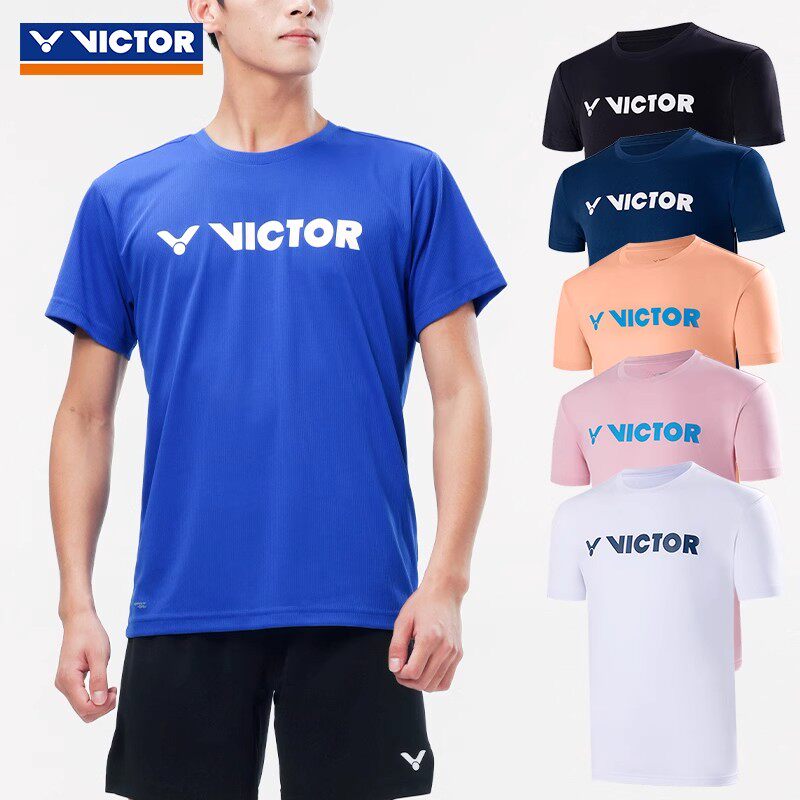 VICTOR威克多胜利羽毛球服正品短袖上衣男女情侣比赛训练跑步健身