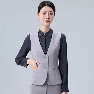 招行工作服短款西装马甲2026新款