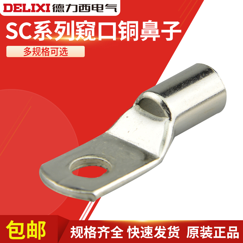 SC窥口铜鼻子接线端子德力西