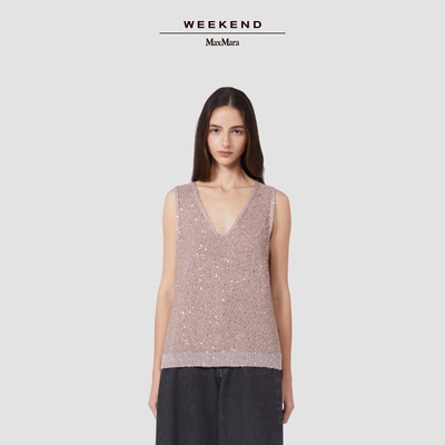 Weekend MaxMara 2026早春新款女装无袖亮片背心5361206106&