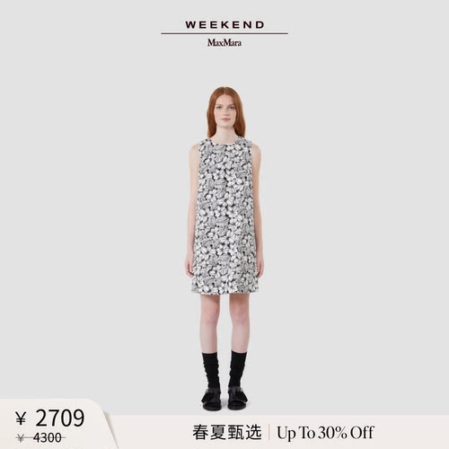【春夏新降】Weekend MaxMara 26女装印花无袖连衣裙5221126206&