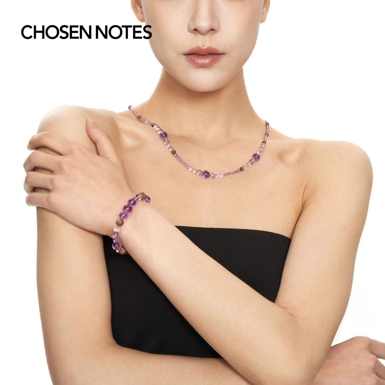 秋拾记紫水晶奇楠沉香手串