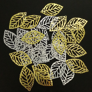 古风头饰品发簪凤冠镂空树叶金属花片叶子手工diy饰品配件材料