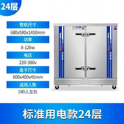新品电蒸箱大容量饭堂用蒸柜饭店商用蒸车小型防干烧超大型蒸饭机