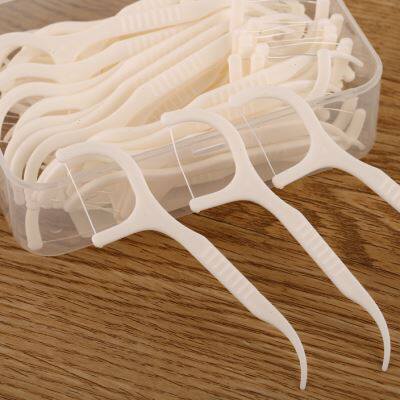 宜齿洁牙线家庭装便携式随身超细牙线棒剔牙线牙签线6盒300支包邮