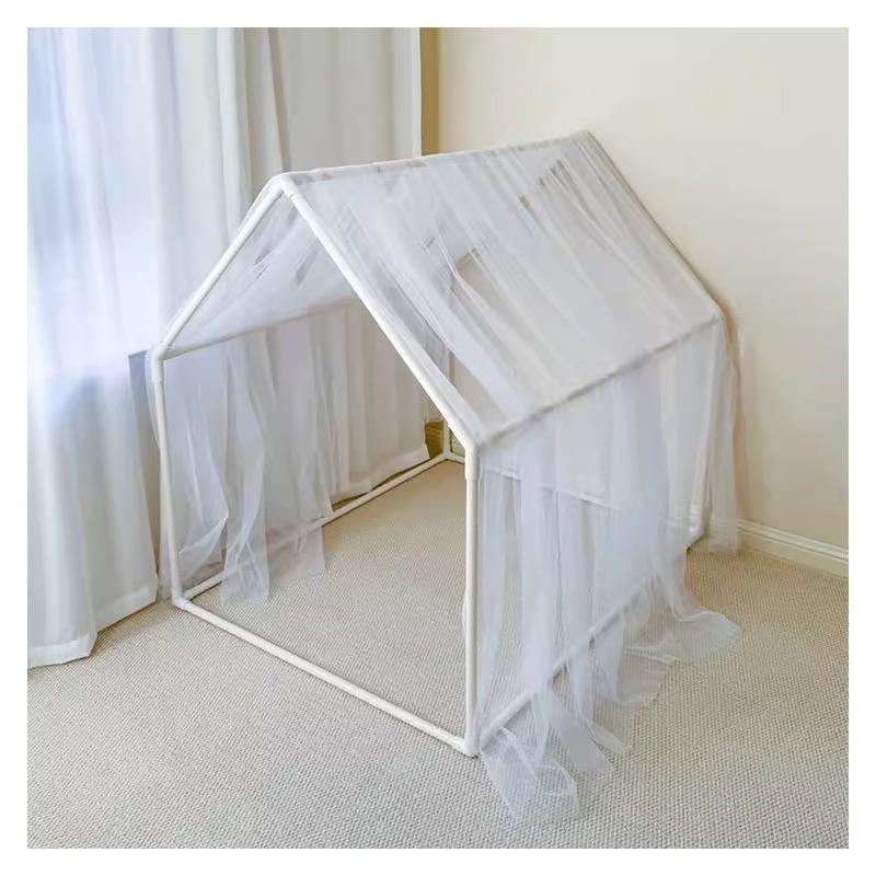 DIY手工帐篷PVC管搭建儿童游戏帐篷宠物屋水管房子立体三通135°