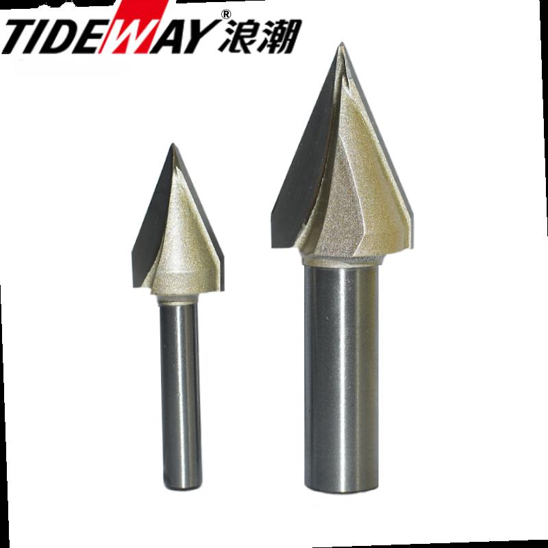 浪潮专业级V型斜尖刀刀具60度45度折角1/4*19/32折角刀