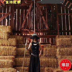 草墩 草垛圆形方形草垛子休闲农场装饰稻草草垛凳子拍摄道具干稻