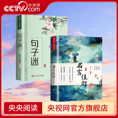 【央视网】全2册名言佳句 句子迷 名人名言大全书小学初中经典语录格言作文写作素材好词好句好段大全青少年语文佳句摘抄BY