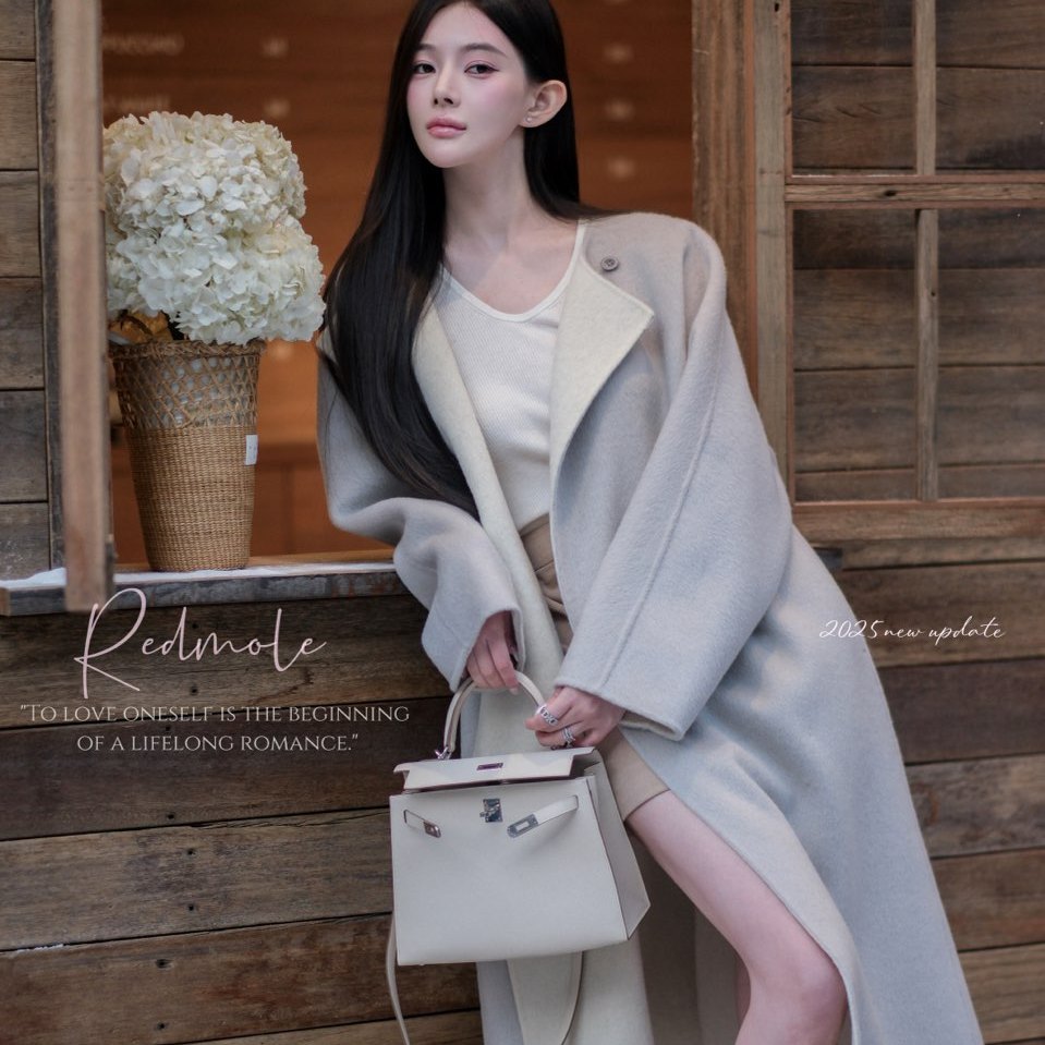 100%绵羊毛｜定染浅兰·米白双面