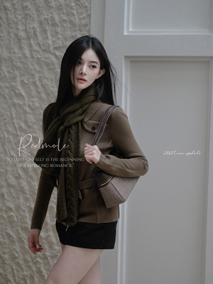 Redmole【暮色森然】真丝羊绒｜莱卡织法｜灰绿·藏蓝针织外套