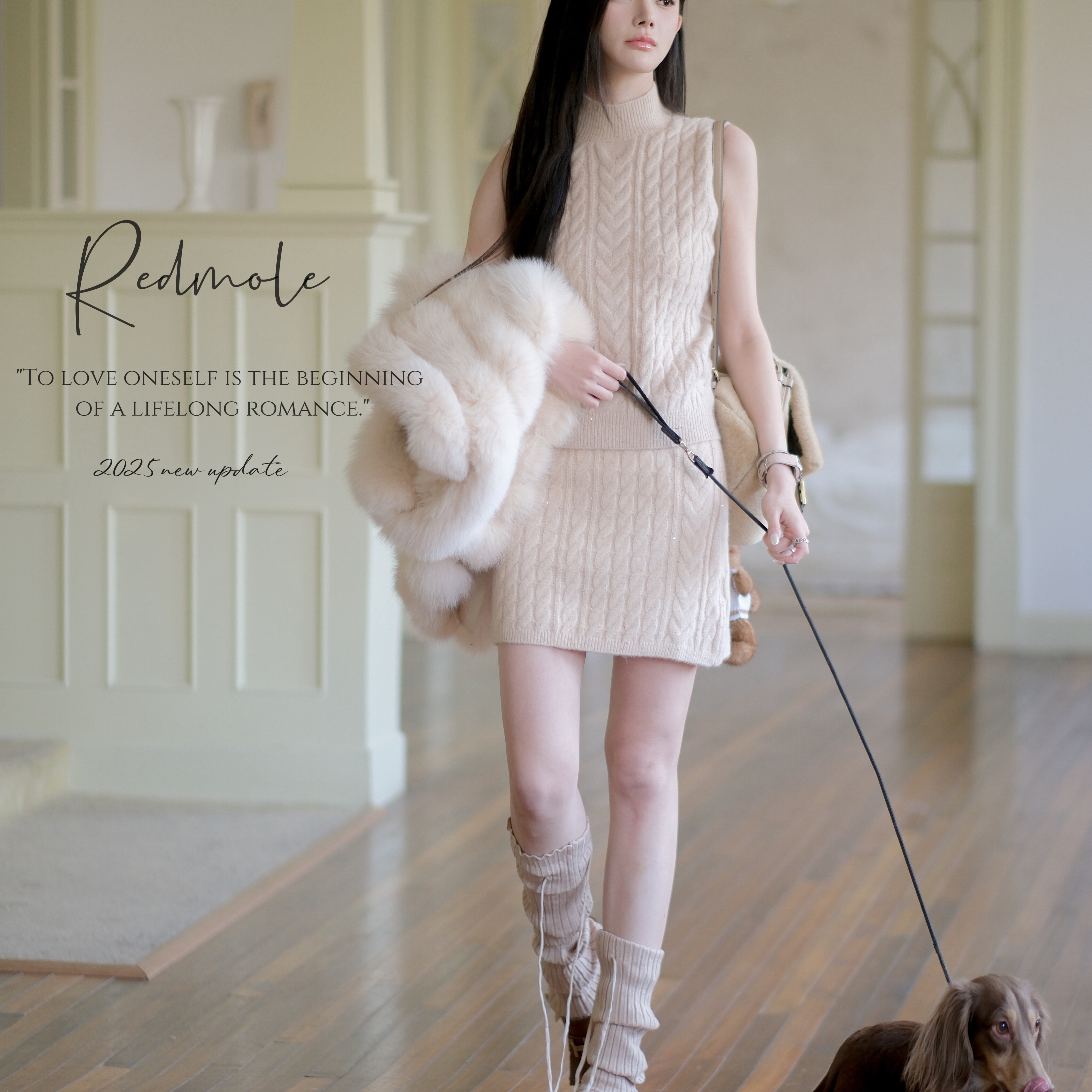 定制羔羊绒珠片｜柔米·雅灰