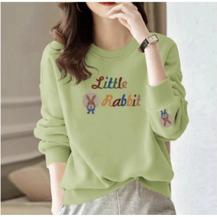 2026短款 宽松百搭小个子套头圆领女士上衣 毛圈棉正肩卫衣秋冬新款